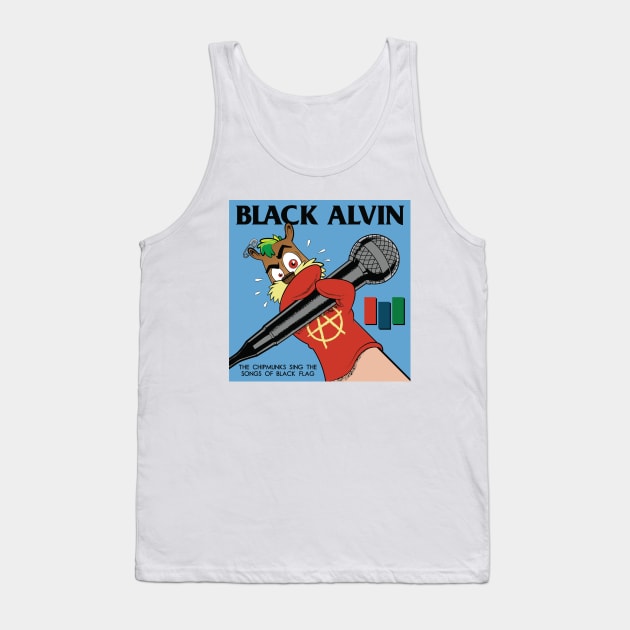 Black Alvin Tank Top by Scott Derby Illustration